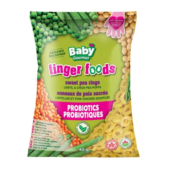 BABY GOURMET: Snack Sweet Pea Rings, 1.41 oz