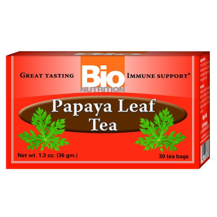 BIO NUTRITION: Papaya Leaf Tea, 30 bg
