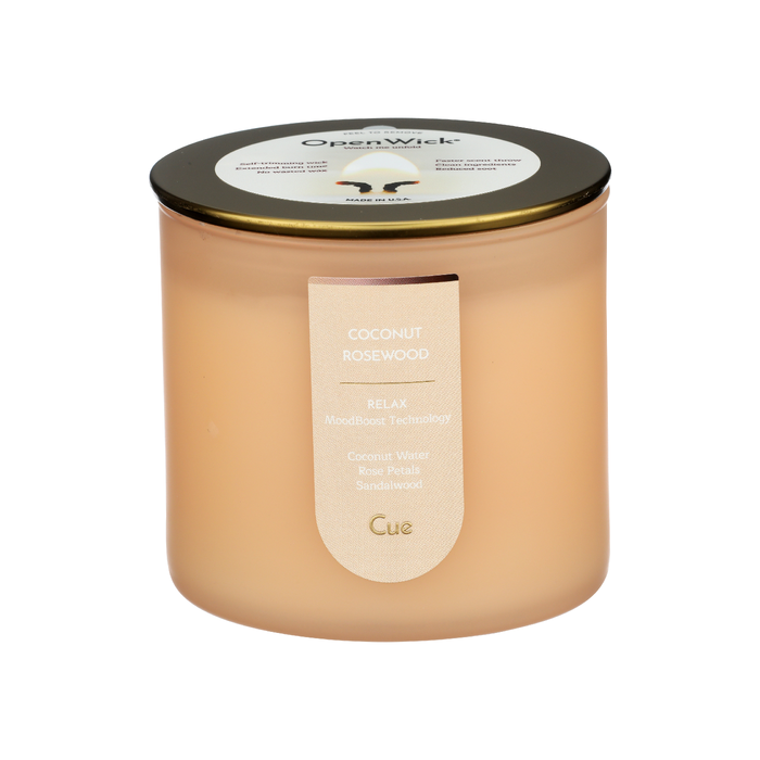 CUE: Coconut Rosewood Candle, 14 oz