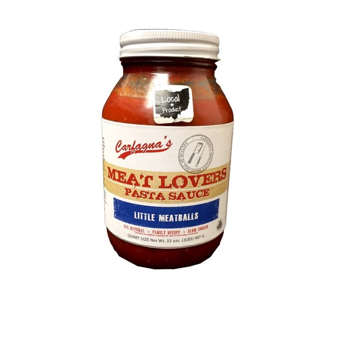 CARFAGNAS: Little Meatballs Pasta Sauce, 32 oz