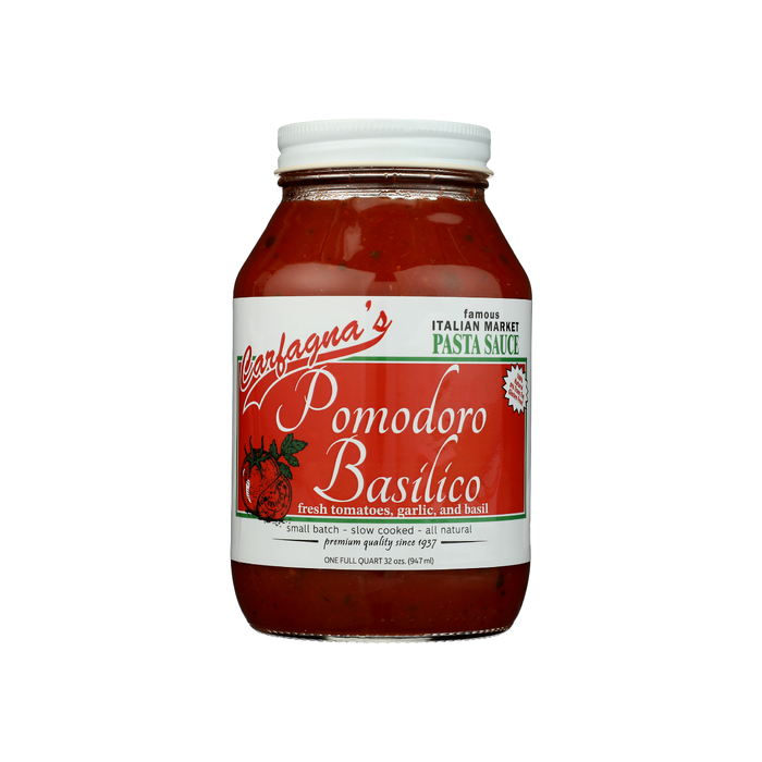 CARFAGNAS: Pomodoro Basilico Pasta Sauce, 32 oz