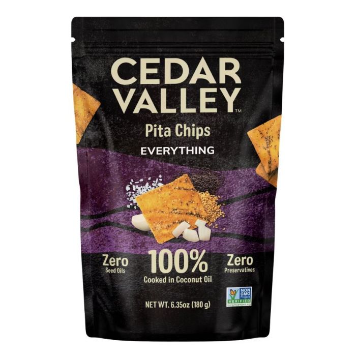CEDAR VALLEY: Everything Pita Chips, 6.35 oz