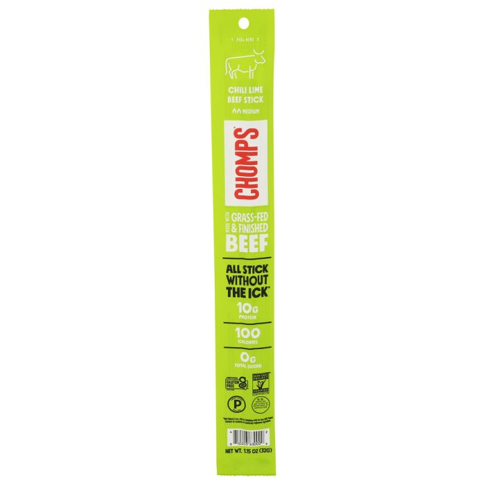 CHOMPS: Chili Lime Beef Stick, 1.15 oz