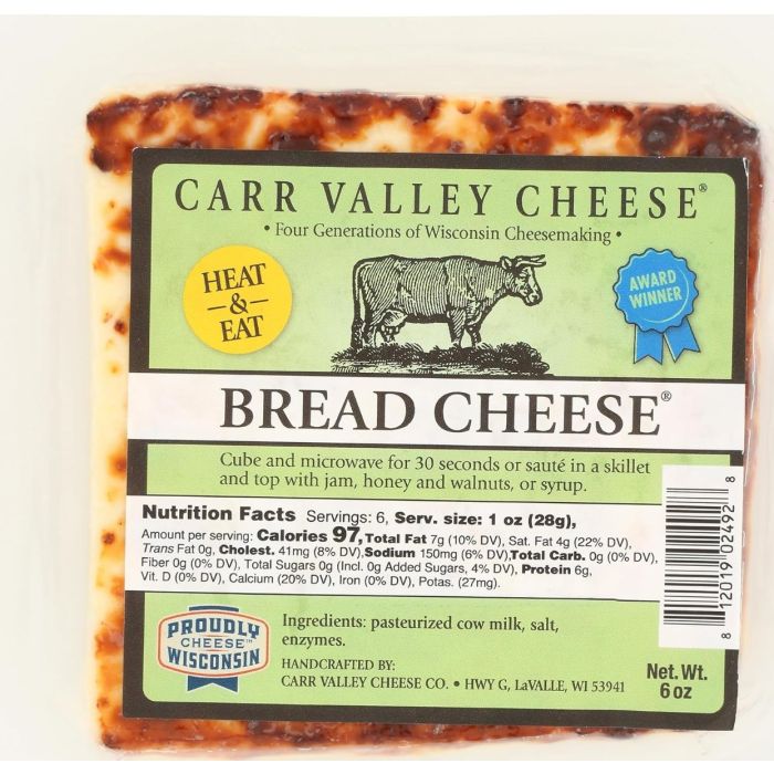 CARR VALLEY: Bread Cheese, 6 oz