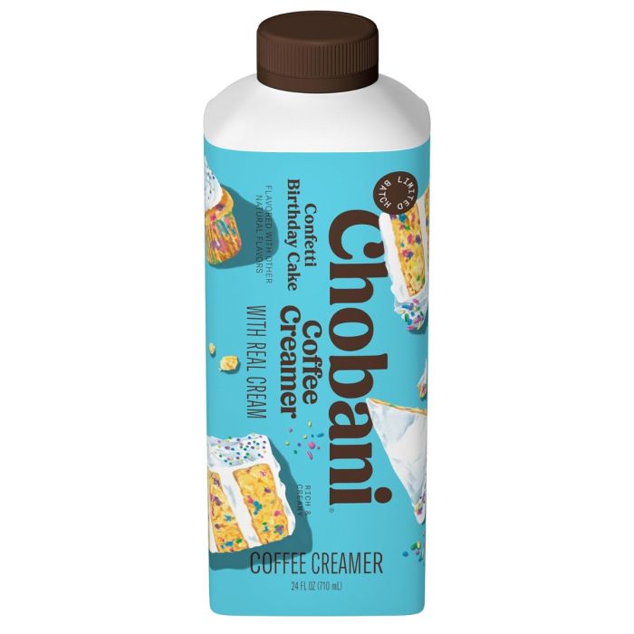 CHOBANI: Confetti Birthday Cake Creamer, 24 fo