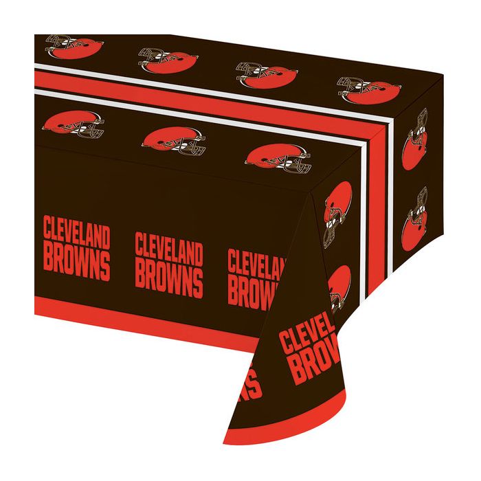 CREATIVE CONVERTING: Cleveland Browns Table Cover, 1 ea