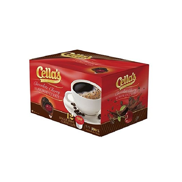 TOOTSIE ROLL BEVERAGES: Cellas Chocolate Cherry Flavored Coffee, 12 pc
