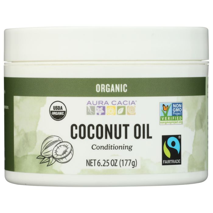 AURA CACIA: Organic Unrefined Coconut Oil, 6.25 fo
