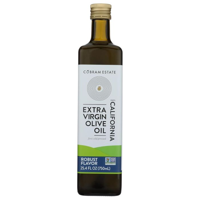 COBRAM ESTATE: California Extra Virgin Olive Oil Robust Flavor, 750 ml