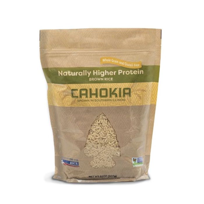 CAHOKIA RICE: Brown Rice, 32 oz