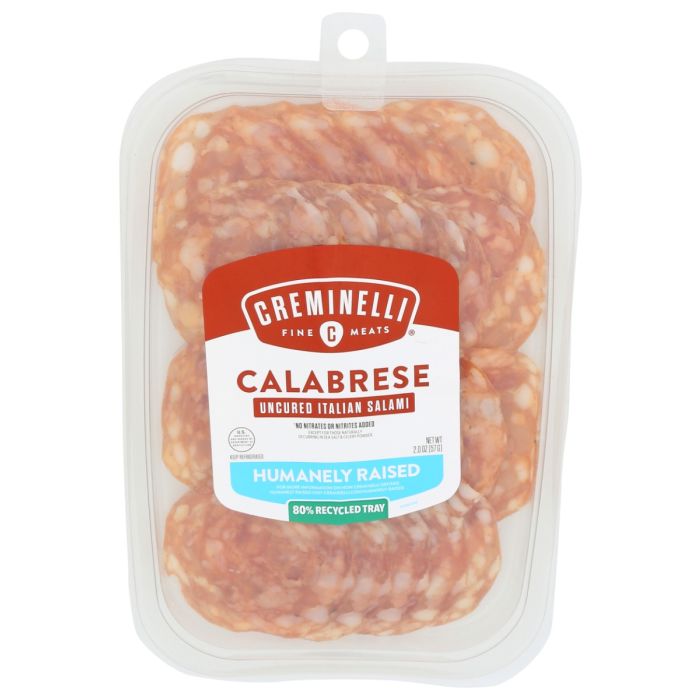 CREMINELLI FINE MEATS: Calabrese Uncured Italian Salami Sliced, 2 oz