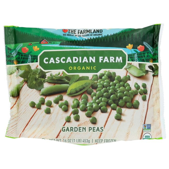 CASCADIAN FARM: Garden Peas, 16 oz