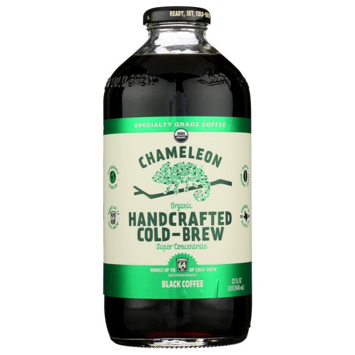 CHAMELEON COLD BREW: Concentrated Black Coffee, 32 oz