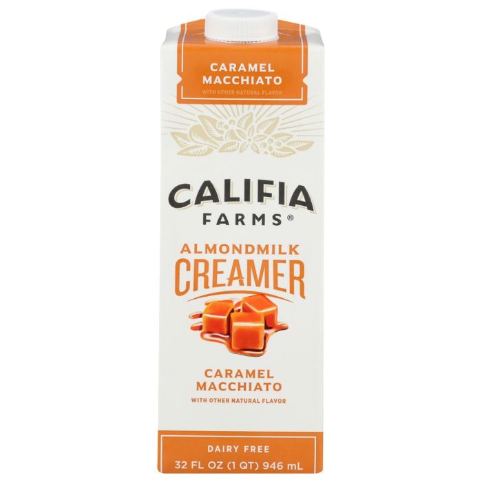 CALIFIA: Caramel Macchiato Almond Milk Creamer, 32 oz