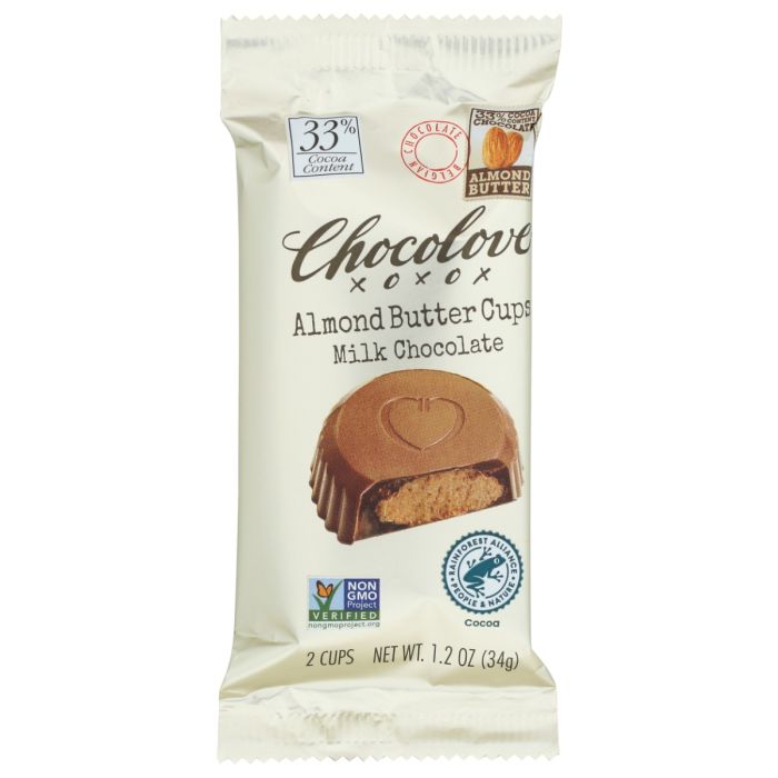 CHOCOLOVE: Almond Butter Cups Milk Chocolate, 1.2 oz