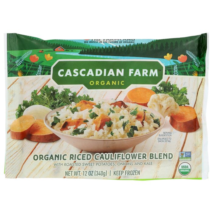 CASCADIAN FARMS: Organic Riced Cauliflower Blend with Roasted Sweet Potatoes and Kale, 12 oz