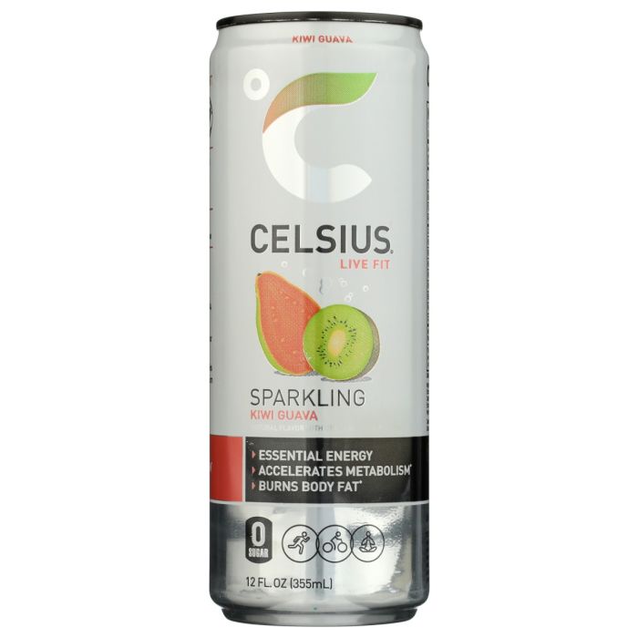 CELSIUS: Sparkling Kiwi Guava Beverage, 12 fo