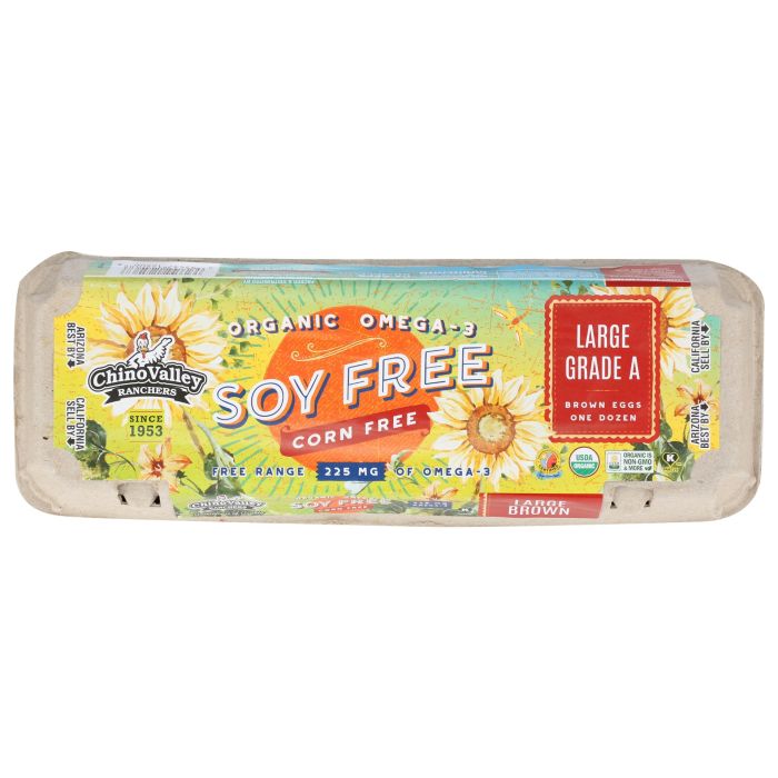CHINO VALLEY: Organic Omega 3 Soyfree Eggs, 1 dz