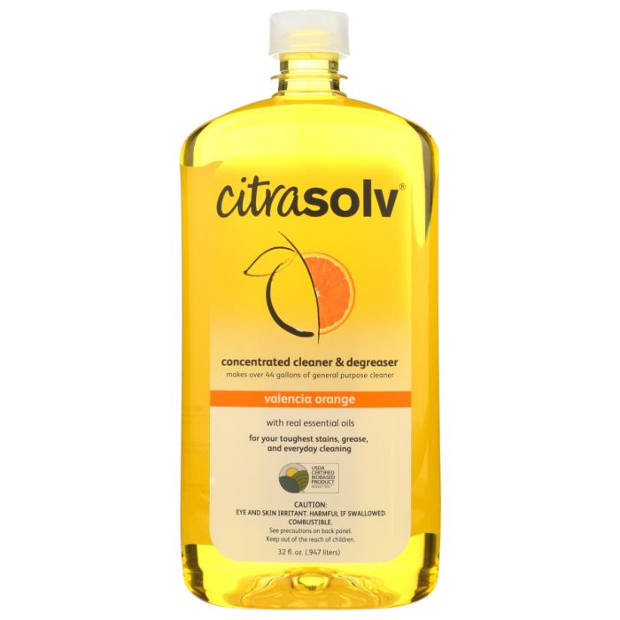 CITRA SOLV: Concentrated Cleaner and Degreaser Valencia Orange, 32 oz
