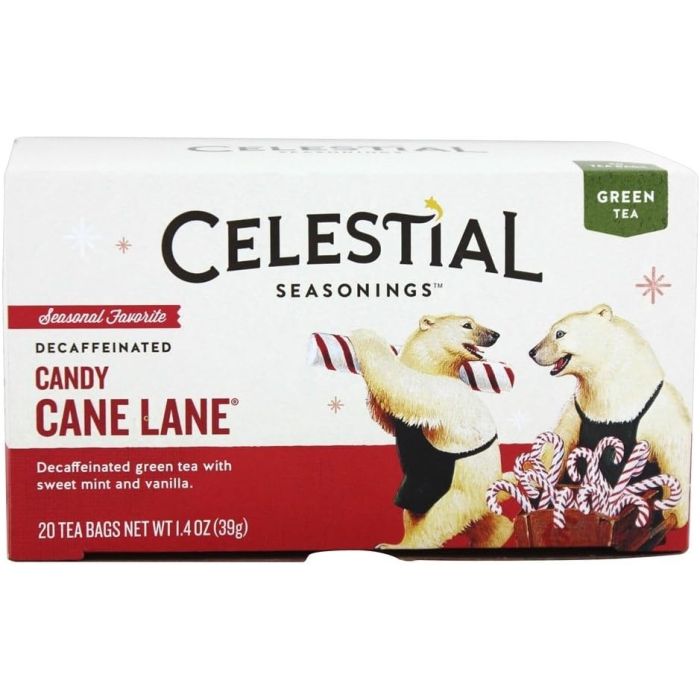 CELESTIAL SEASONINGS: Candy Cane Lane Decaf Tea, 20 bg