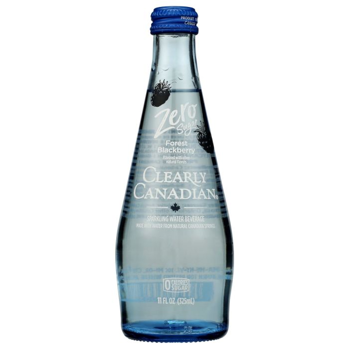 CLEARLY CANADIAN: Forest Blackberry Zero Sugar Sparkling Water Beverage, 11 fo