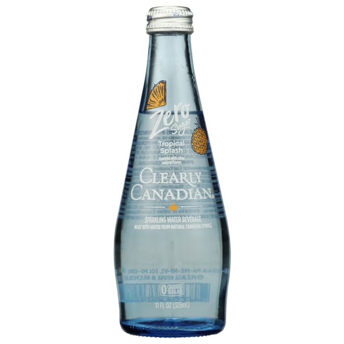 CLEARLY CANADIAN: Tropical Splash Zero Sugar Sparkling Water Beverage, 11 fo