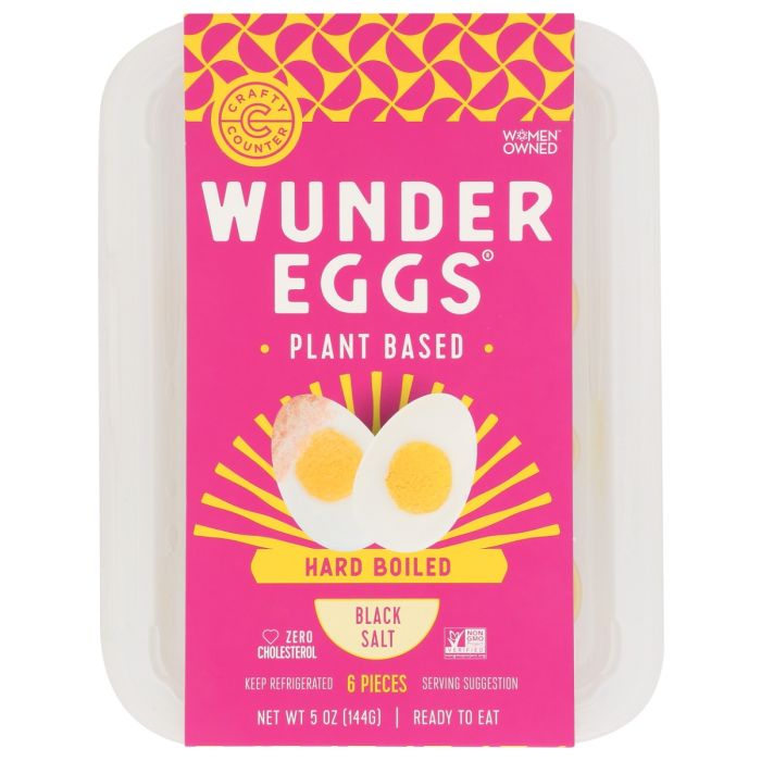 CRAFTY COUNTER: Wunder Eggs Plant Based Hard Boiled, 5 oz