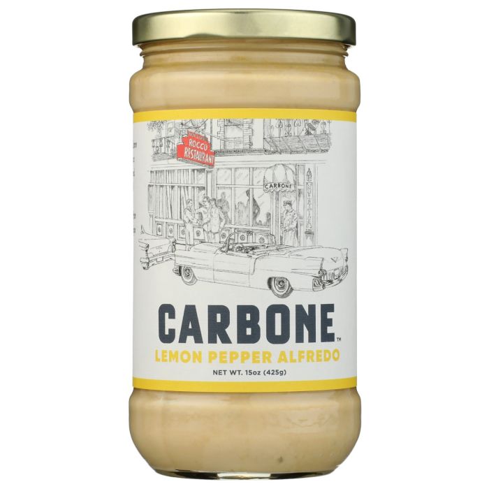 CARBONE: Lemon Pepper Alfredo Pasta Sauce, 15 oz