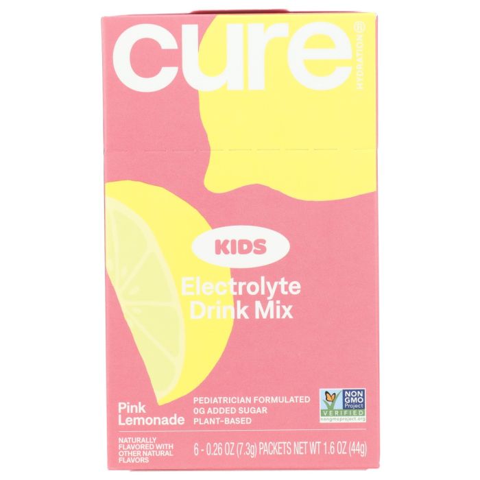 CURE: Pink Lemonade Kids Electrolyte Drink Mix, 1.6 oz