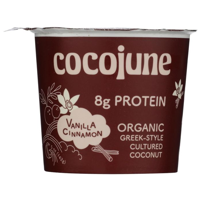 COCOJUNE: Vanilla Cinnamon Organic Greek Style Coconut, 5 oz