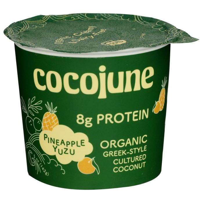 COCOJUNE: Pineapple Yuzu Organic Greek Style Coconut, 5 oz