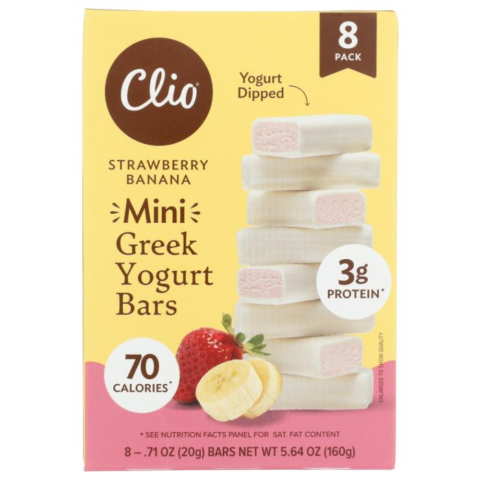CLIO: Strawberry Banana Mini Greek Yogurt Bars, 5.64 oz