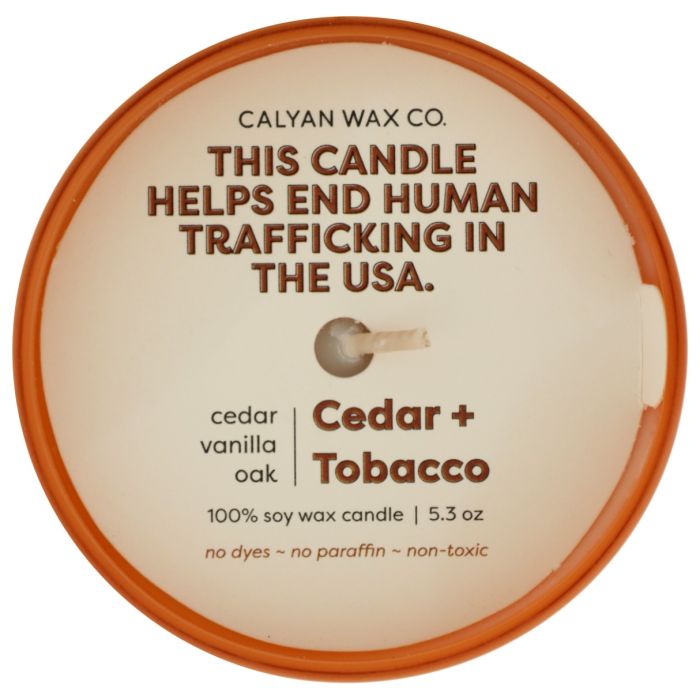 CALYAN WAX CO: Cedar Tobacco Dignity Series Soy Candle, 5.3 oz