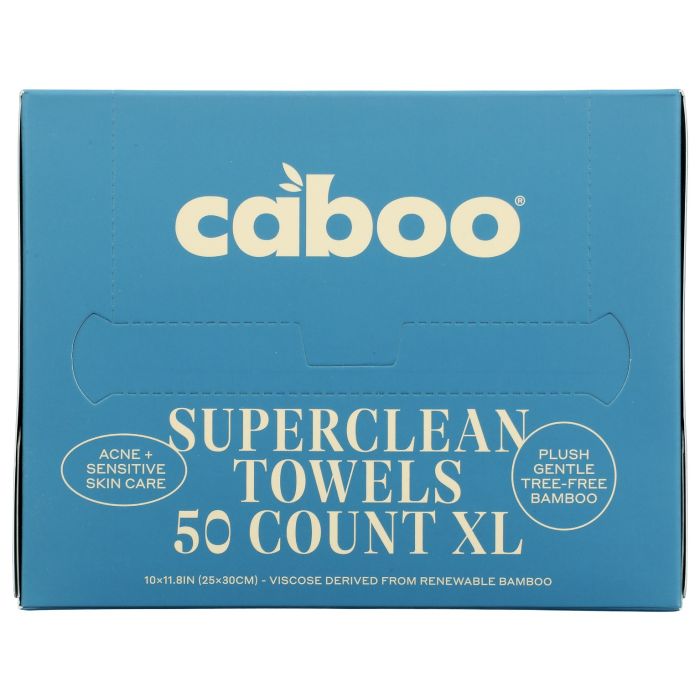 CABOO: Superclean XL Towels 50 Count, 1 bx