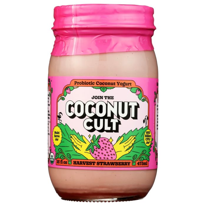 THE COCONUT CULT: Harvest Strawberry Coconut Yogurt, 16 fo