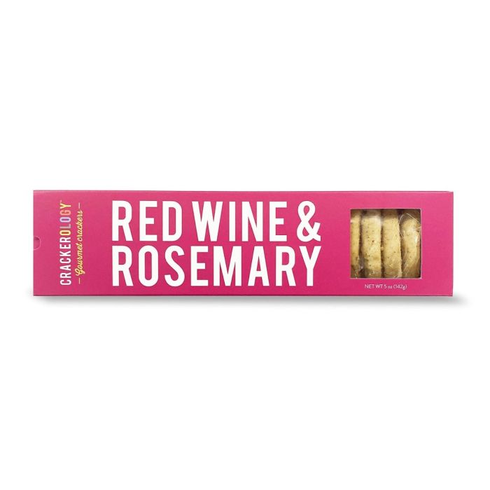 CRACKEROLOGY: Red Wine and Rosemary Crackers, 5 oz