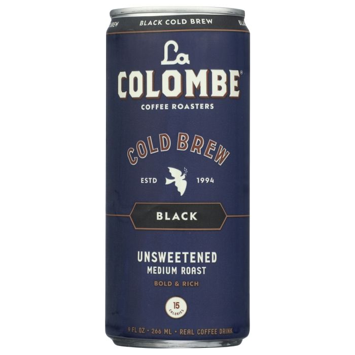 LA COLOMBE: Cold Brew Black Medium Roast, 9 fo