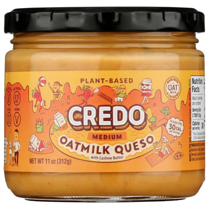 CREDO FOODS: Oatmilk Queso Medium, 11 oz