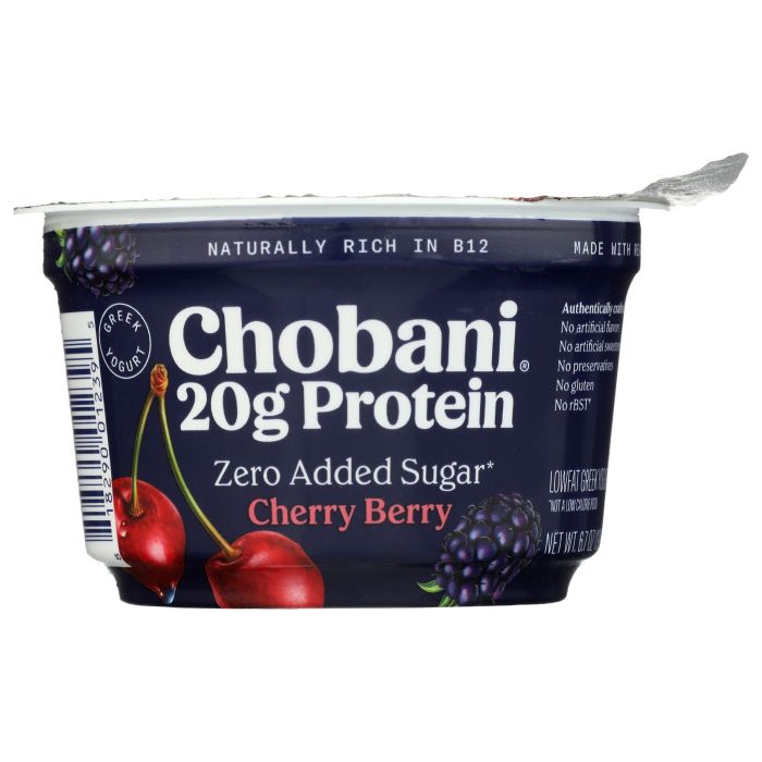 CHOBANI: High Protein Greek Yogurt Cherry Berry, 6.7 oz