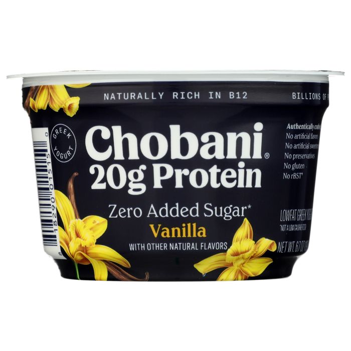 CHOBANI: High Protein Greek Yogurt Vanilla, 6.7 oz