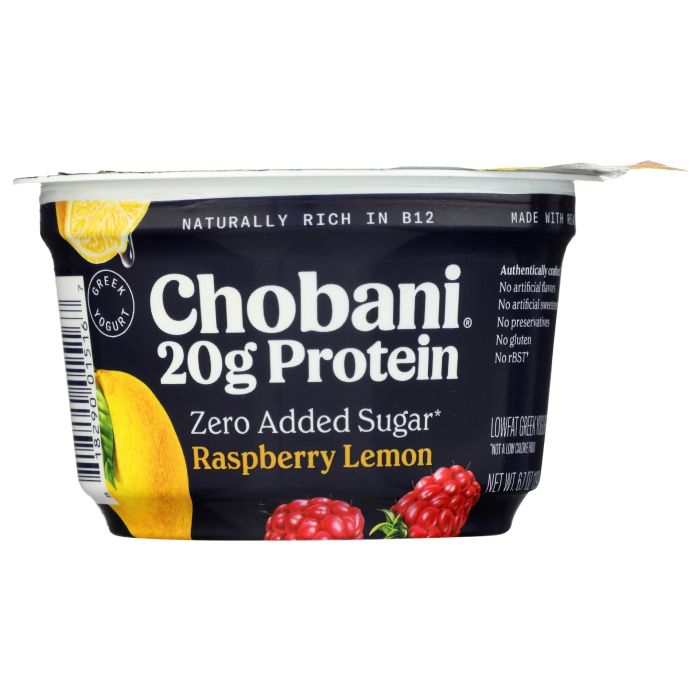 CHOBANI: High Protein Greek Yogurt Raspberry Lemon, 6.7 oz