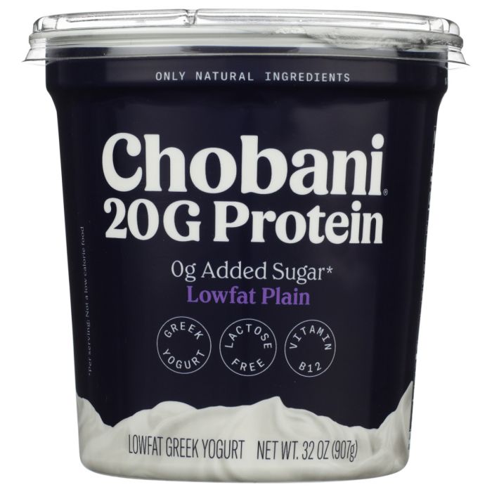 CHOBANI: High Protein Greek Yogurt Lowfat Plain, 32 oz