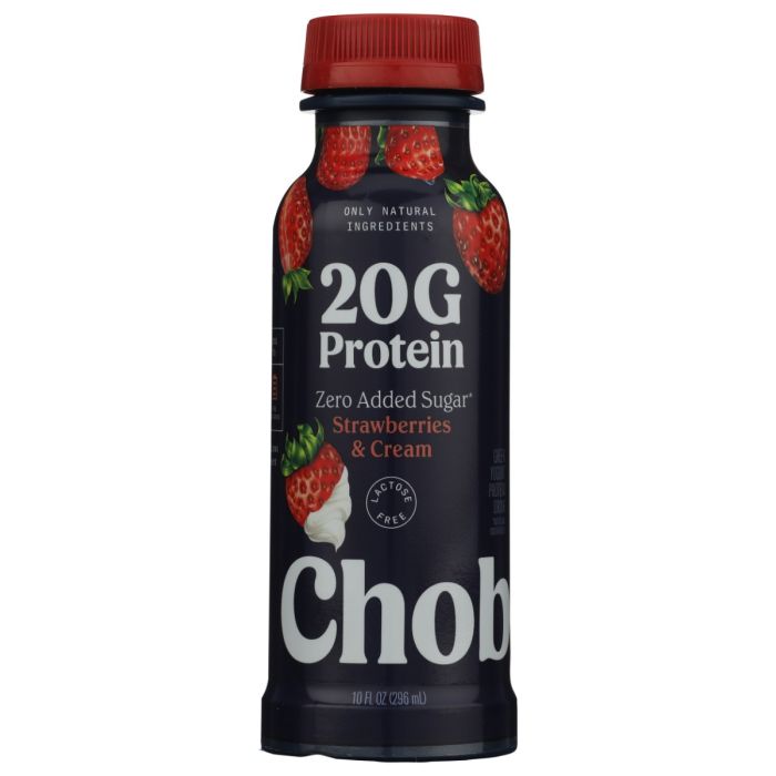 CHOBANI: High Protein Greek Yogurt Drink Strawberries and Cream, 10 oz