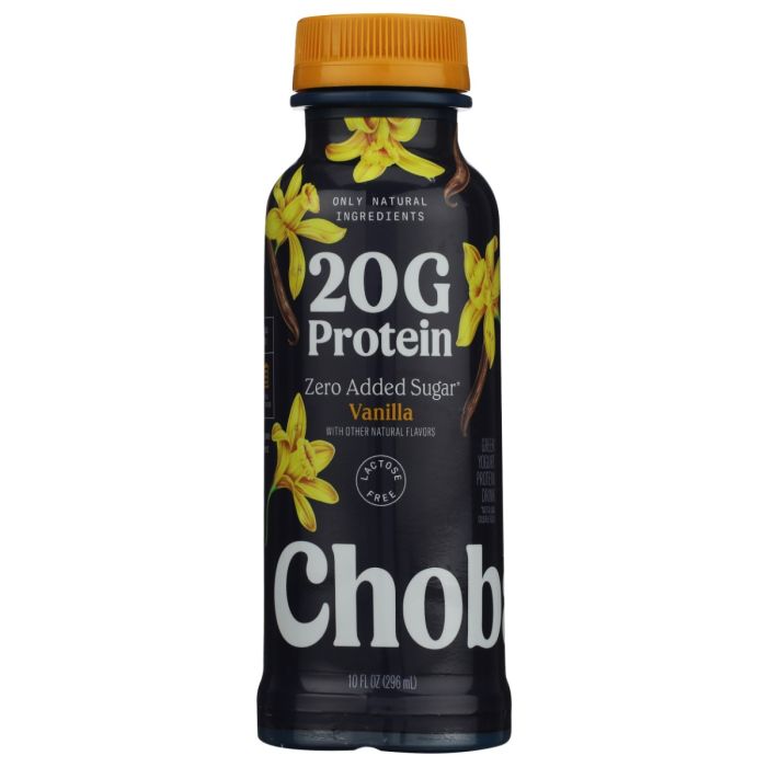 CHOBANI: High Protein Greek Yogurt Drink Vanilla, 10 oz