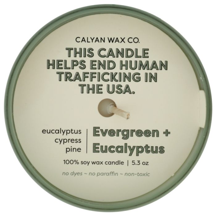 CALYAN WAX CO: Evergreen Eucalyptus Soy Candle, 5.3 oz