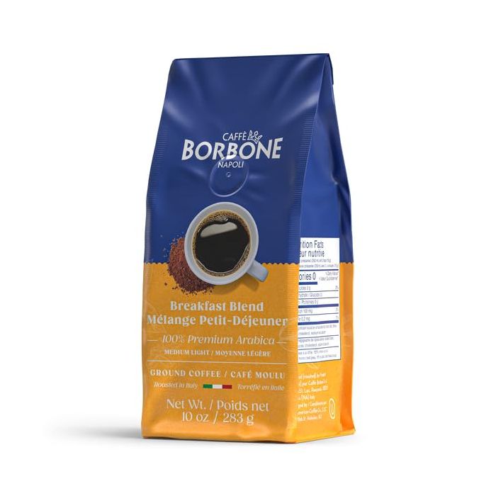 CAFFE BORBONE: Breakfast Blend Ground Coffee, 10 oz