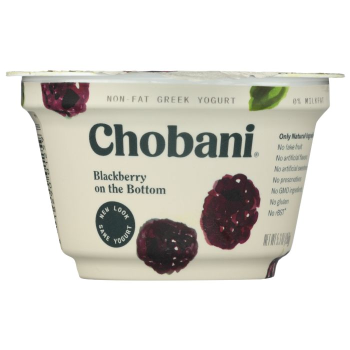 CHOBANI: Fruit on the Bottom 0 Percent Fat Blackberry Yogurt, 5.3 oz