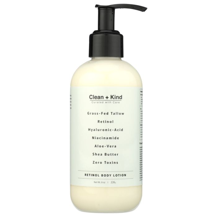 CLEAN AND KIND: Retinol Body Lotion, 8 fo
