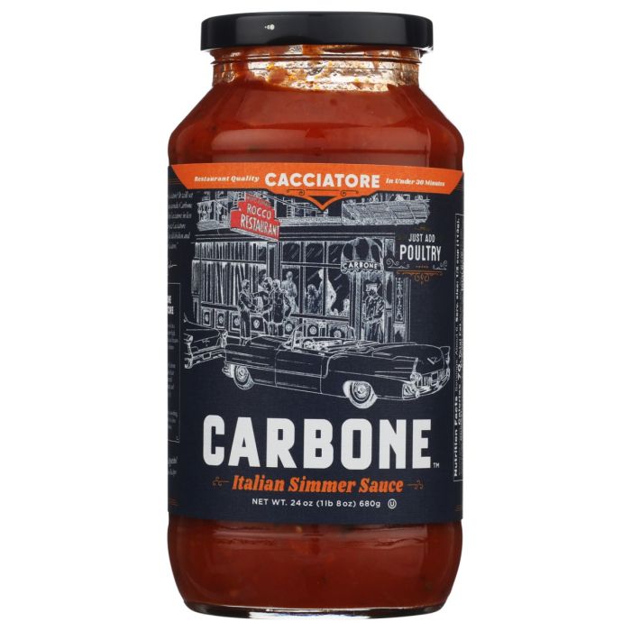 CARBONE: Cacciatore Italian Simmer Sauce, 24 oz