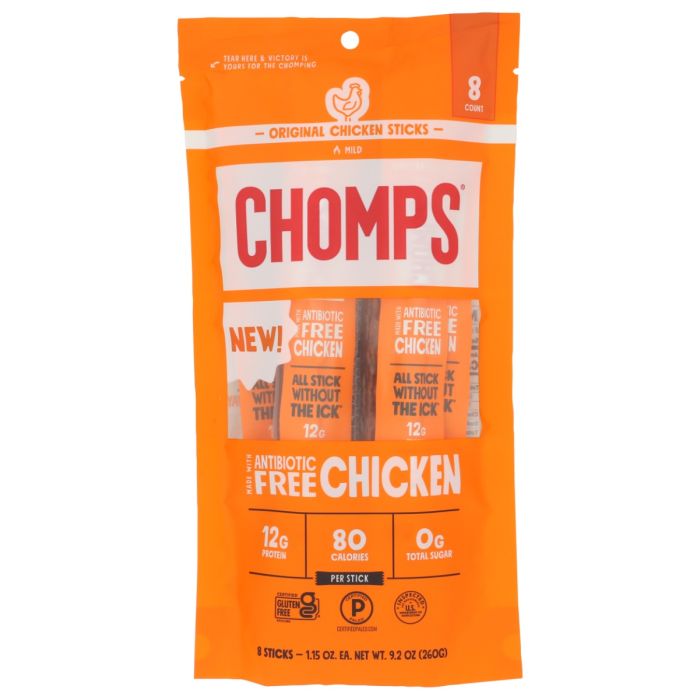 CHOMPS: Original Chicken Stick 8 Count, 9.2 oz